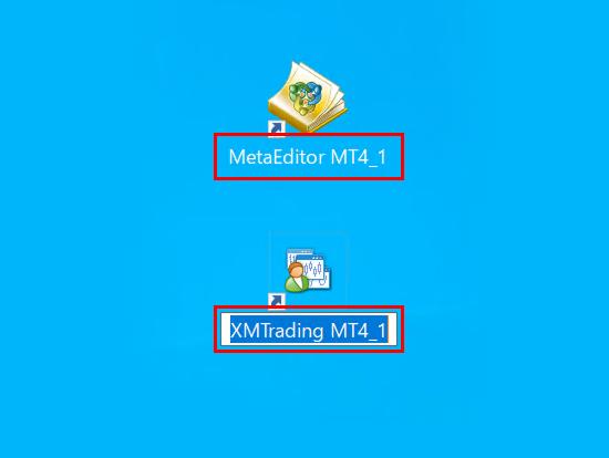 ショートカット名の変更